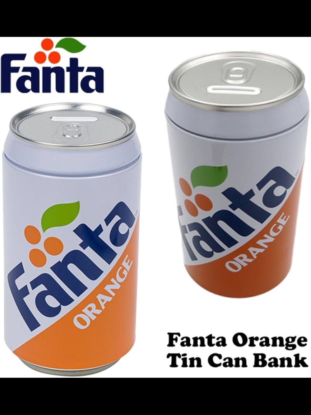 3️⃣for💲50‼️Fanta Orange Tin Canister And Tin Bank, Diet Coke Tin Bank - Picture 2 of 4